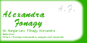 alexandra fonagy business card