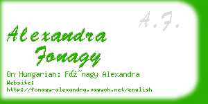 alexandra fonagy business card